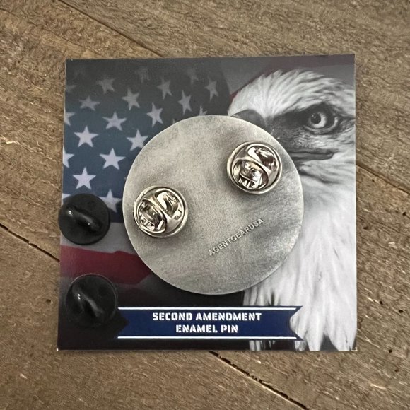 Second Amendment Protect and Defend Patriotic Collectible Lapel Pin - Picture 4 of 5